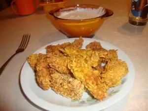 Chicken Bites with Cornflakes and Sesame