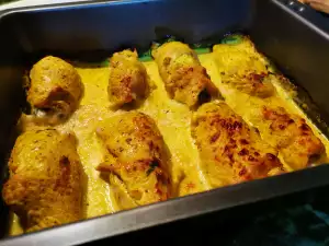 Turkey Roulades in Cream Sauce