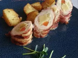 Chicken Rolls with Pancetta and Carrots