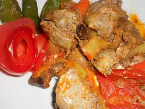 Country-Style Chicken Hearts with Livers