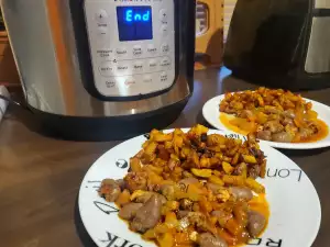 Instant Pot Chicken Hearts with Garnish