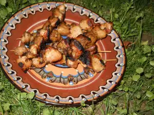 Grilled Chicken Butts with Soy Sauce