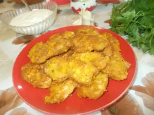 Breaded Chicken Fillet with Garlic Sauce