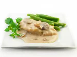 Chicken Steak in Cream Sauce and Mushrooms