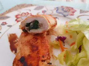 Chicken Roll with Spinach and Mozzarella