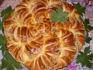 Loaf with Feta Cheese and Egg Filling