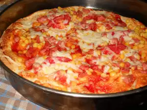 Corn and Sausage Pizza