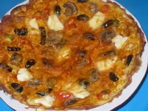 Vegetarian Omelette-Pizza