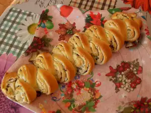 Pleated Pita with Seeds and Feta Cheese