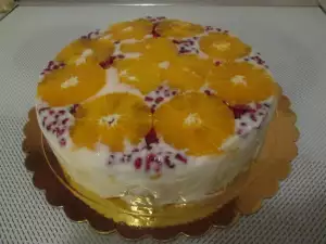 Fruit Cake with Jelled Yoghurt