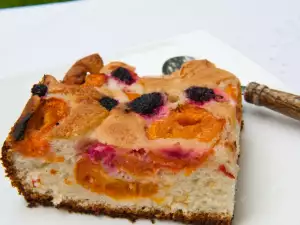 Cake with Apricots and Blueberries