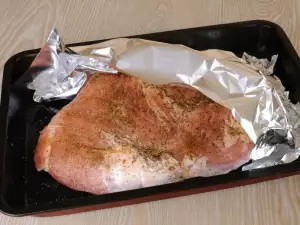 Pork Leg in Foil in the Oven