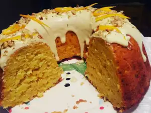 Orange Cake with White Chocolate Glaze