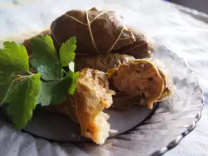 Meatless Mushroom Sarma with Rice