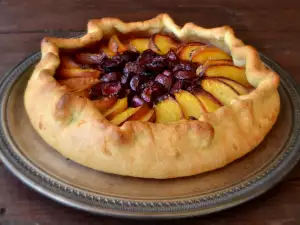 Lean Peach and Cherry Galette