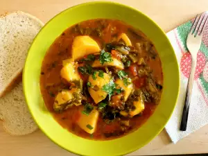 Vegan Stew with Swiss Chard and Potatoes