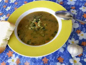 Spinach Soup with Thickening Agent