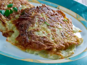 Potato Patties with Garnish and Sauce