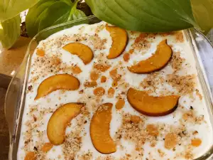 Biscuit Cake with Raisins and Peaches