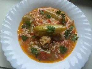 Leek and Chicken Wings Stew in a Multicooker