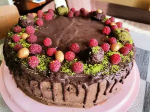 Festive Chocolate Cake with Coffee Mousse