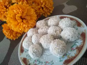 Protein Sweets with Cottage Cheese and Coconut Shavings