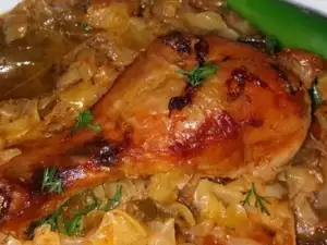 Oven-Baked Chicken with Fresh Cabbage