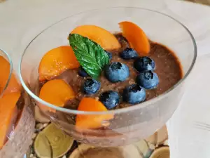 Chia Dessert with Peaches and Dates