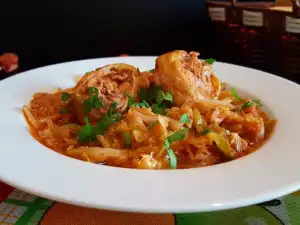 Chicken Drumsticks with Cabbage in a Pressure Cooker