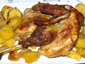 Roasted Turkey with White Wine and Potatoes