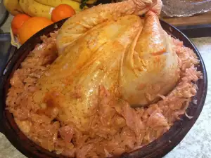 Stuffed Turkey on a Bed of Sauerkraut