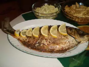 Stuffed Carp with Rice and Lemons