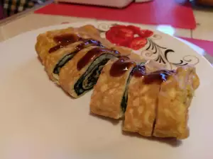 Japanese Omelette with Cheese - Tamagoyaki