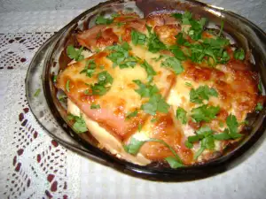 Layered Casserole with Chicken and Bacon