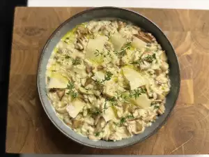 Risotto with 3 Types of Mushrooms and Cream Cheese