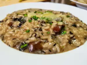 Risotto with Black Trumpet Mushrooms