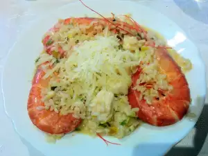 Risotto with Fresh Garlic and Shrimps