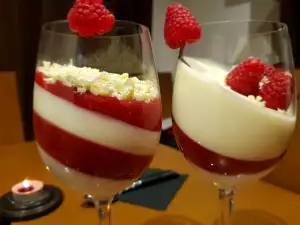 Romantic Dessert with Raspberries and Mascarpone