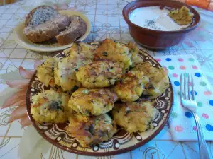 Messy Potato and Zucchini Meatballs with Sauce