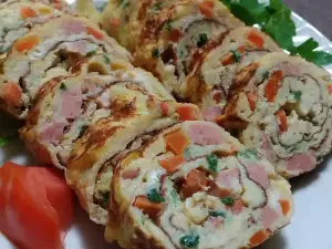 Egg Rolls with Green Onions and Carrots