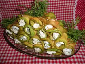 Zucchini Rolls with Cream Cheese Filling