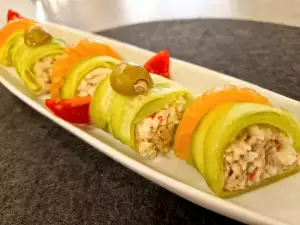 Festive Cucumber Rolls with Fish Filling