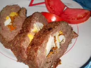 Mince Roll with Egg and Carrot Stuffing