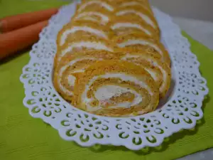 Carrot Roll with Cream Cheese and Dill