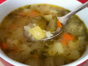 Russian Soup with Pickles