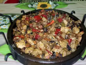 Saj with 2 Kinds of Meat and Vegetables