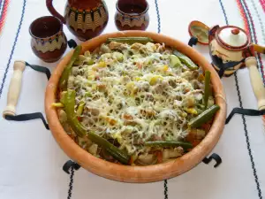 Saj with Pork and Vegetables in the Oven