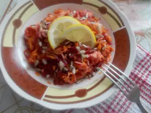 Salad with Beetroots, Apples and Carrots