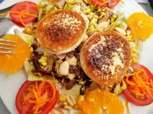 Goat Cheese and Iceberg Salad with Orange Dressing