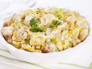 Milky Potato Salad with Corn